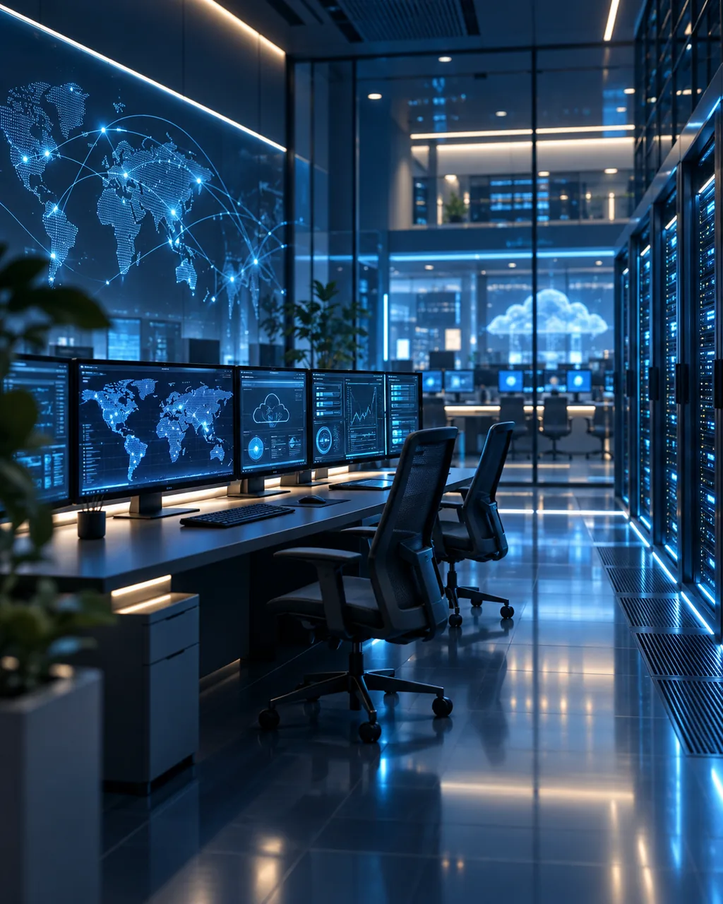 Centro de operaciones tecnológicas e infraestructura empresarial